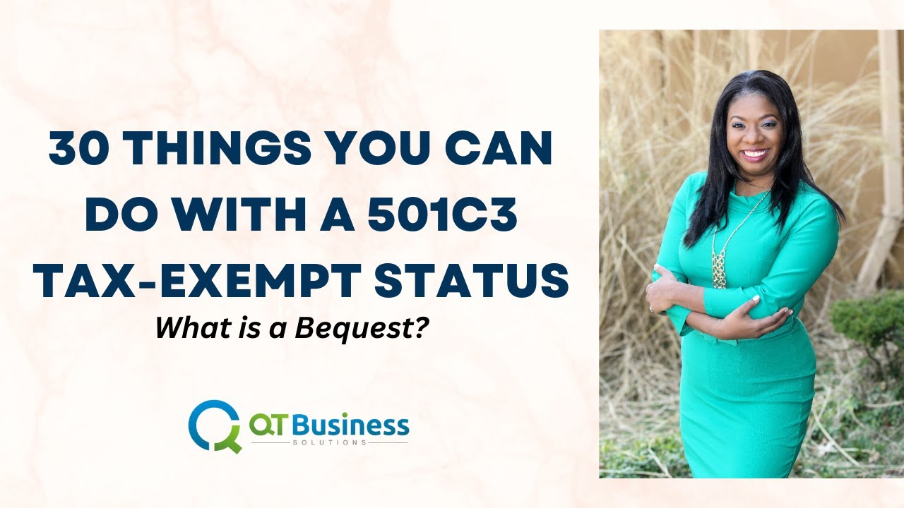 30 Things you can do with a 501c3 Tax Exempt Status
