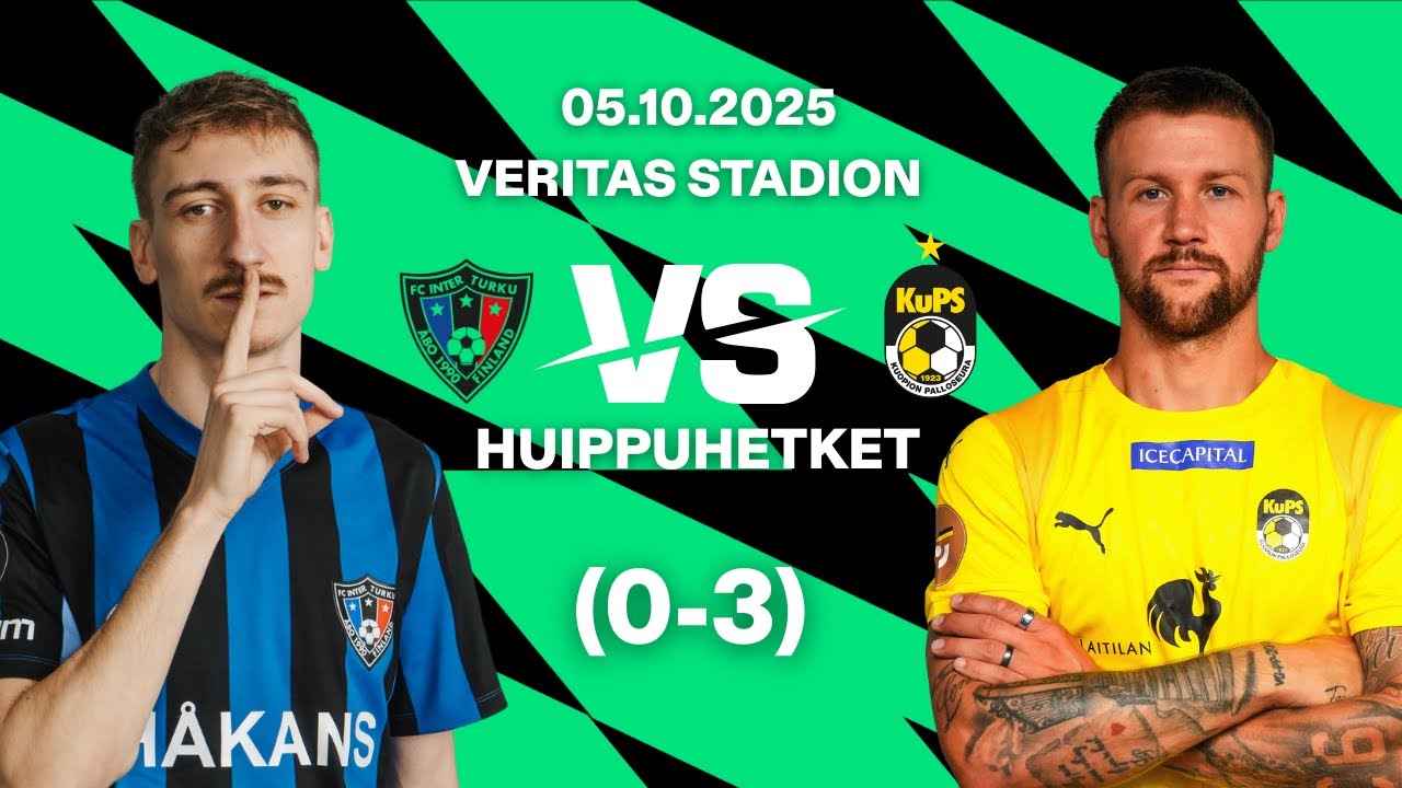 FC Inter vs KuPS – Maalit & Ottelun kohokohdat 05.10.2025 | Veikkausliiga