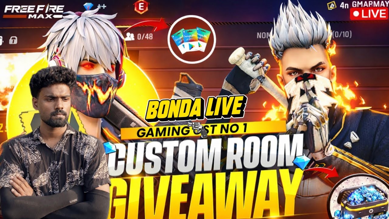 🔴 Bonda is live Redeem code giveaway solo tournament kill point match #freefire#live#tamil