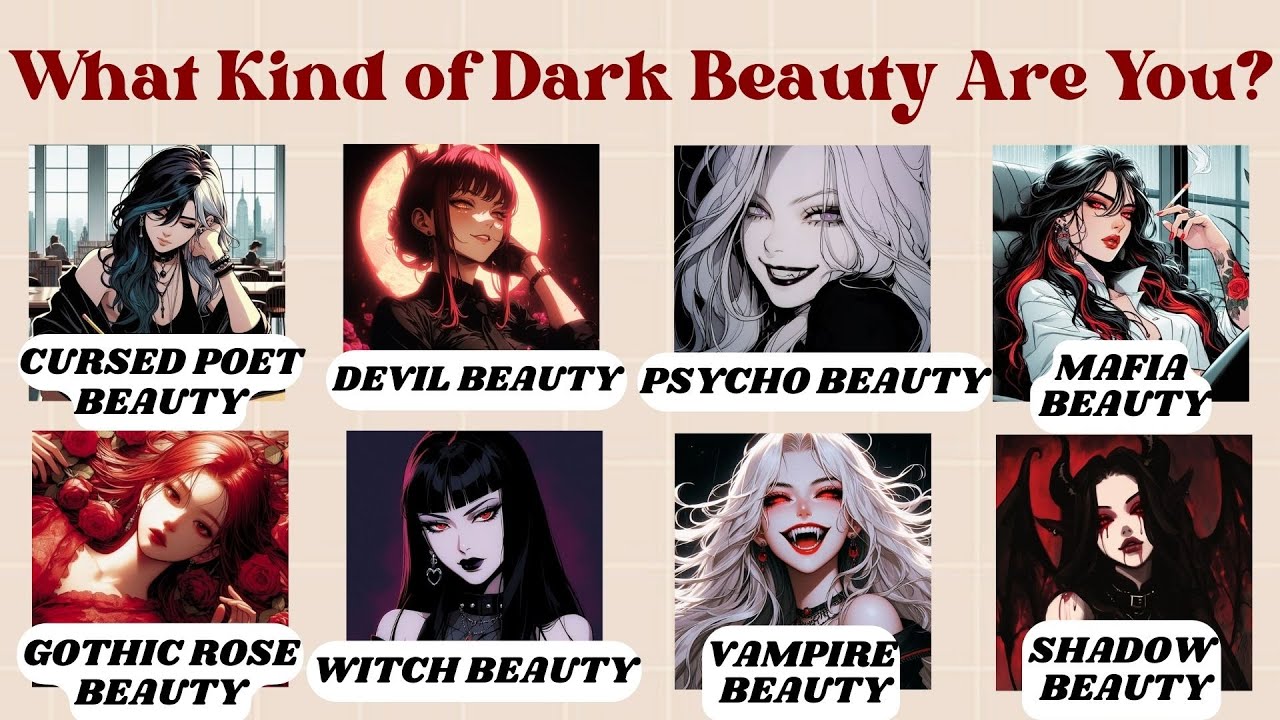 What Kind of Dark Beauty Are You? | Dark Personality Quiz (Requested)  |  @quizgalaxtopia