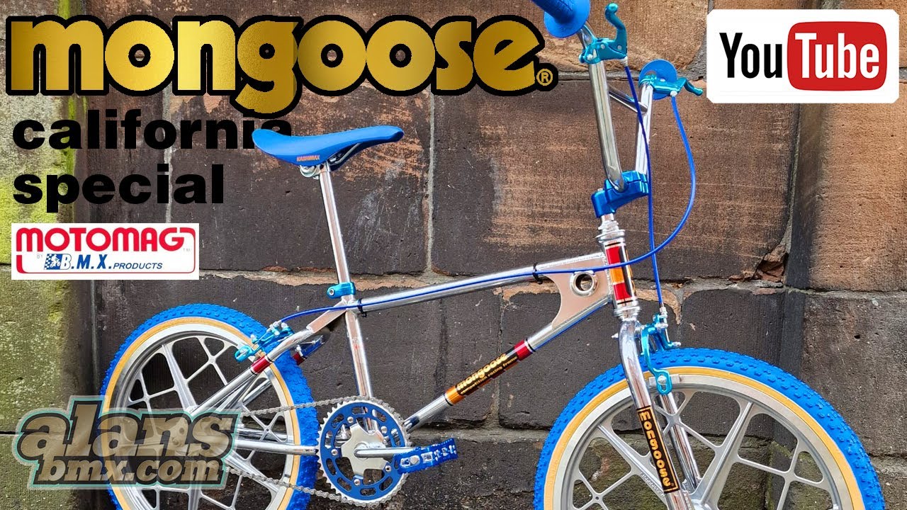 Alans BMX: Mongoose 1982 California Special Bike with Motomag Wheels Chrome