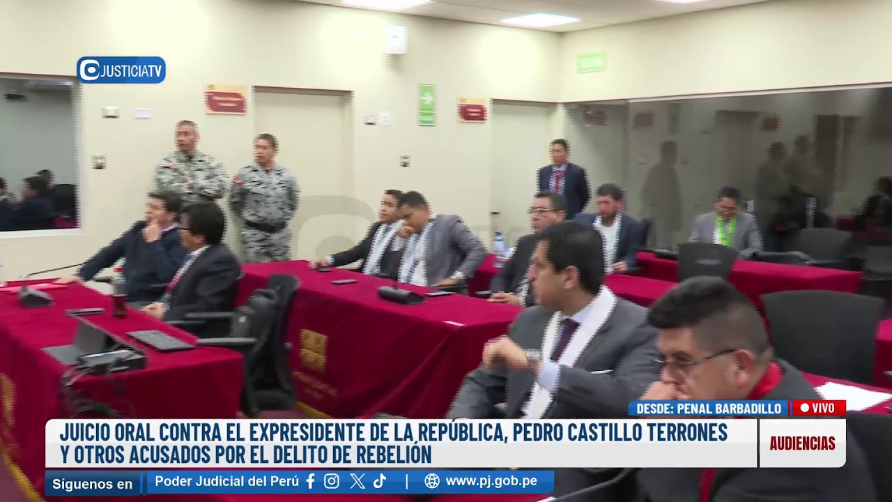 🔴#EnVivo | Juicio oral contra el expresidente de la república, Pedro Castillo Terrones y otros