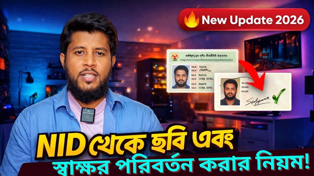 NID থেকে ছবি এবং স্বাক্ষর পরিবর্তন করার নিয়ম 2026 ! NID Information Change