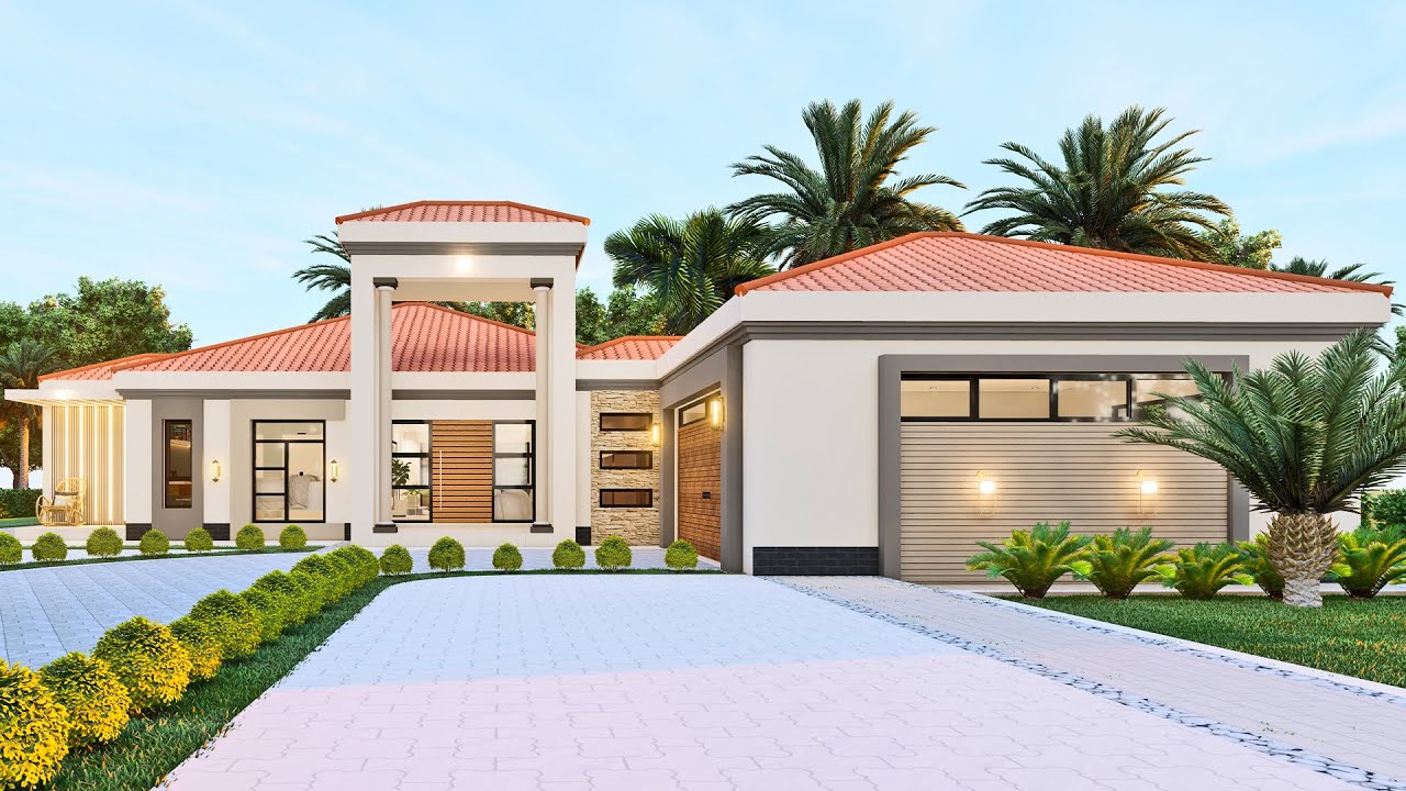 Modern house design |With Fire pit and braai area| 4 Bedroom