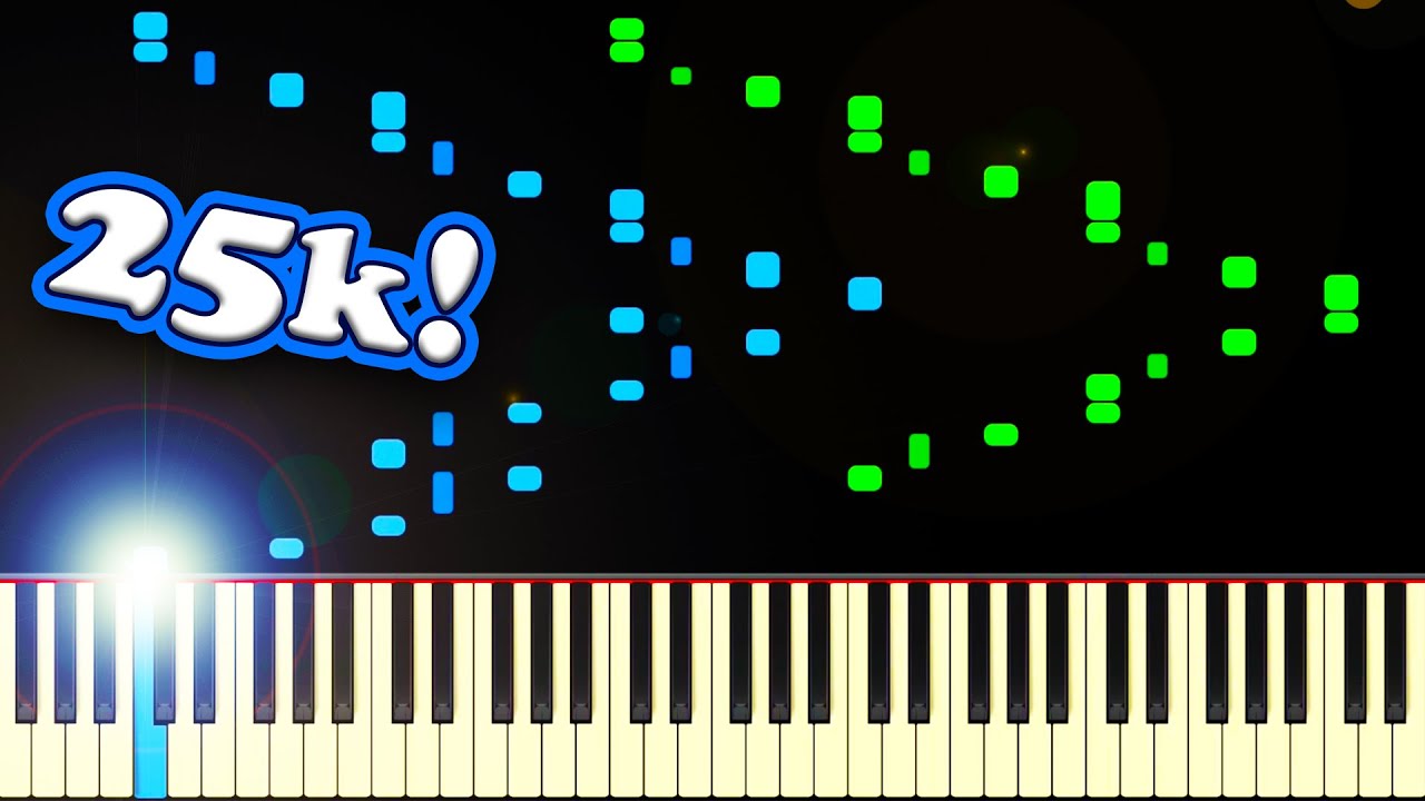 25,000 SUBSCRIBERS 25,000 NOTES (Playable Version) - Piano Tutorial