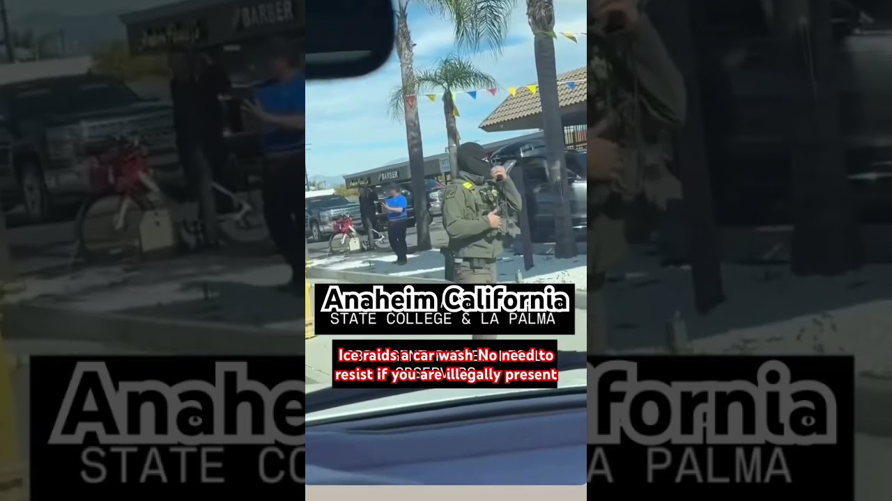 ICE police raids a car wash in Anaheim California.#immigration #enforcement#Agents#illegal