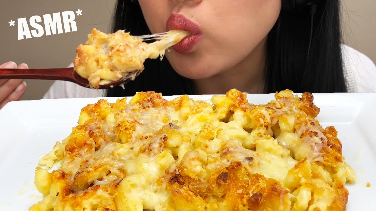 ** ASMR CHEESY Mac & Cheese ** Eating Sounds | 먹방 White Cheddar & Bread Crumbs | ASMR Phan
