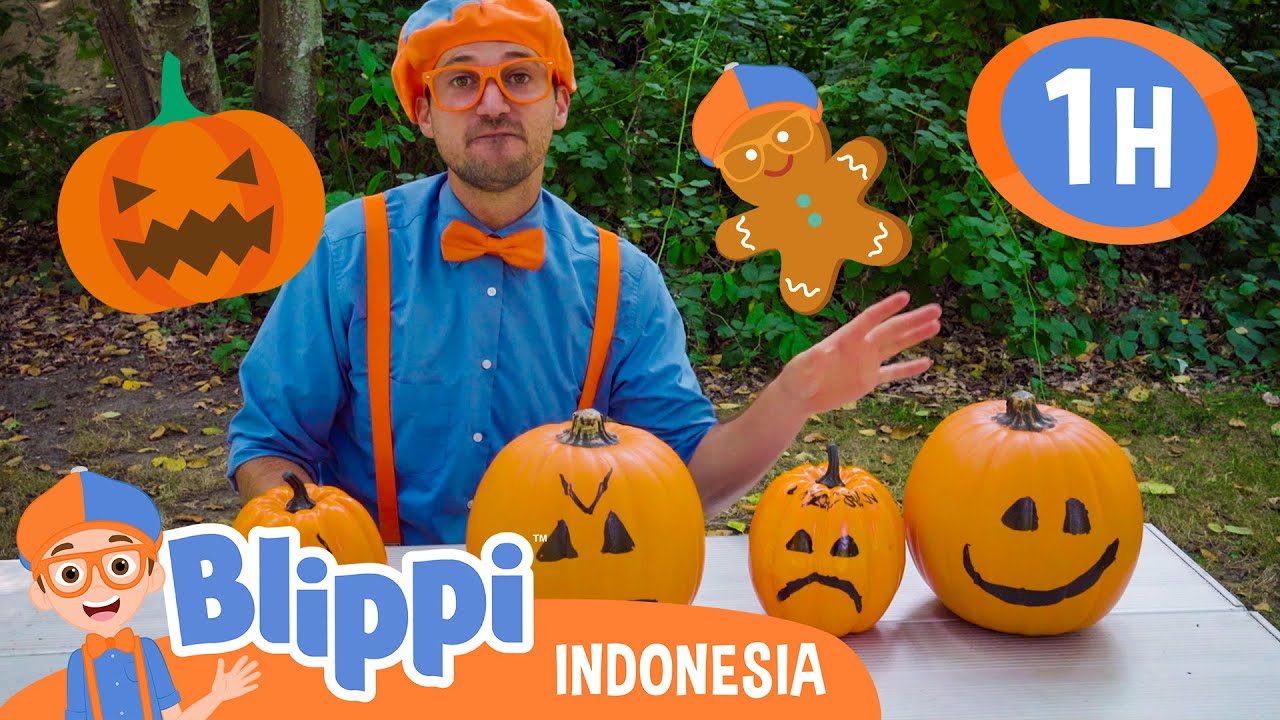 Mengenal Emosi dan Raut Wajah Pumpkin!🎃 | Blippi Bahasa Indonesia - Video Anak | Petualangan Blippi