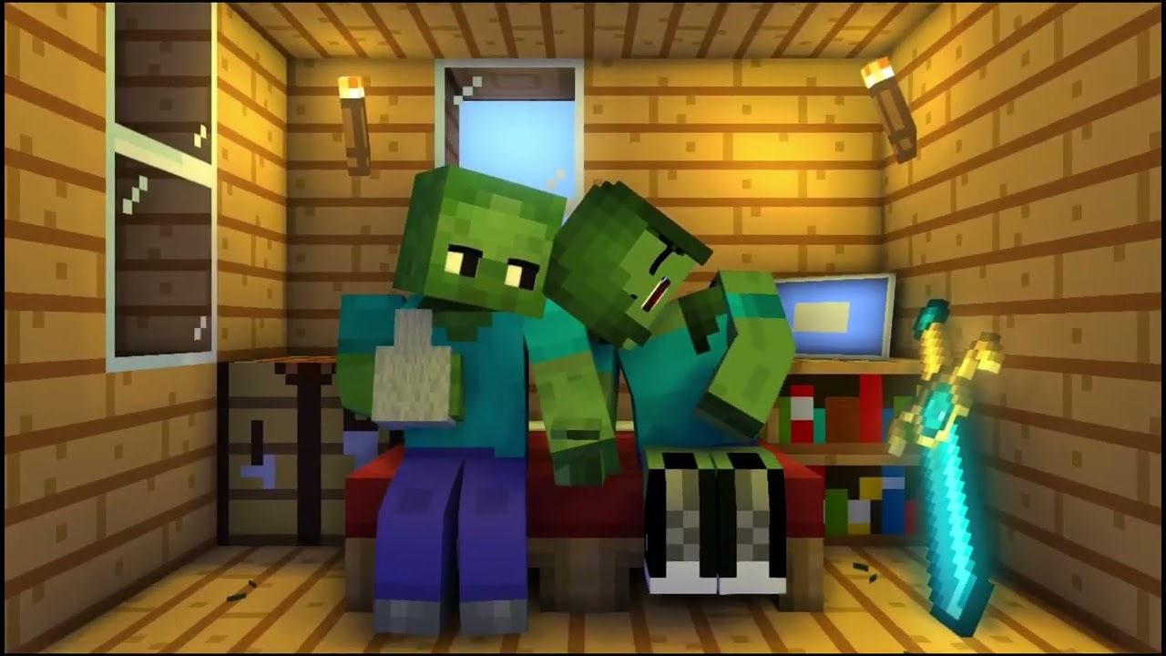 Baby Closer meme (love video) Zombie, Zombie Girl aml777 @zombieminecraftanimationXD  | Minecraft Animation