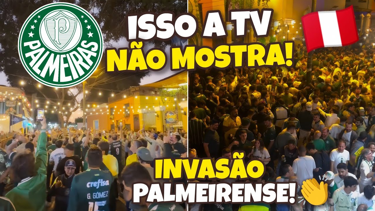TORCIDA DO PALMEIRAS INVADE LIMA! SURREAL A QUANTIDADE DE PALMEIRENSES NAS RUAS!