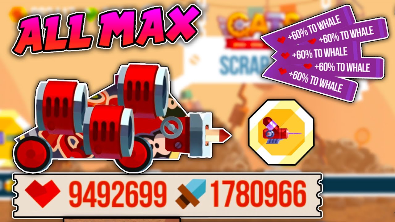 C.A.T.S MAXING HEALTH ON A FULLY MAX MACHINE FOR SCRAP RUN - Crash Arena Turbo Stars