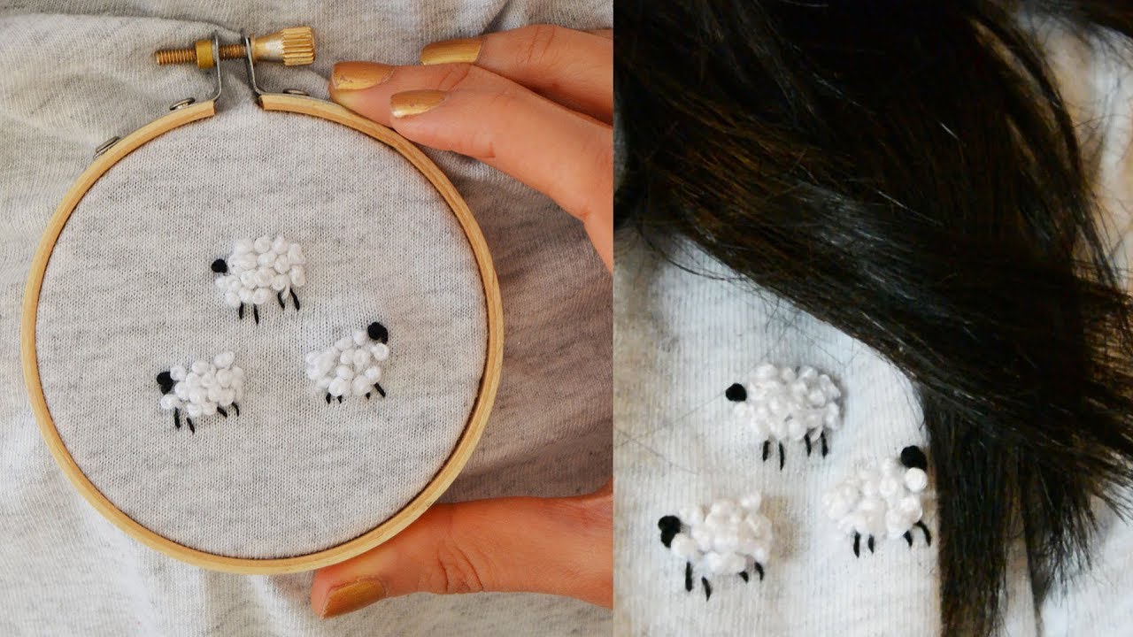 Comment Broder un T-shirt avec Broderie Moutons