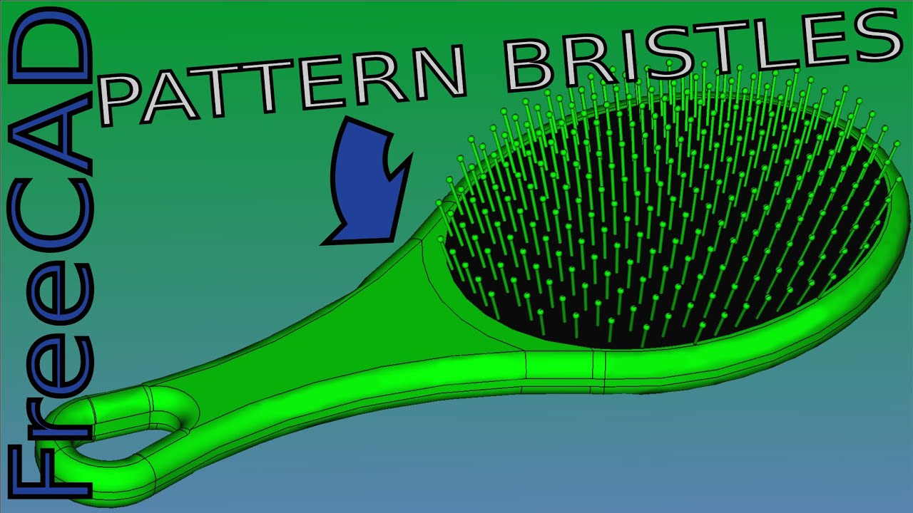 FreeCAD- Model a Brush with Normal Patterned Bristles |JOKO ENGINEERING|