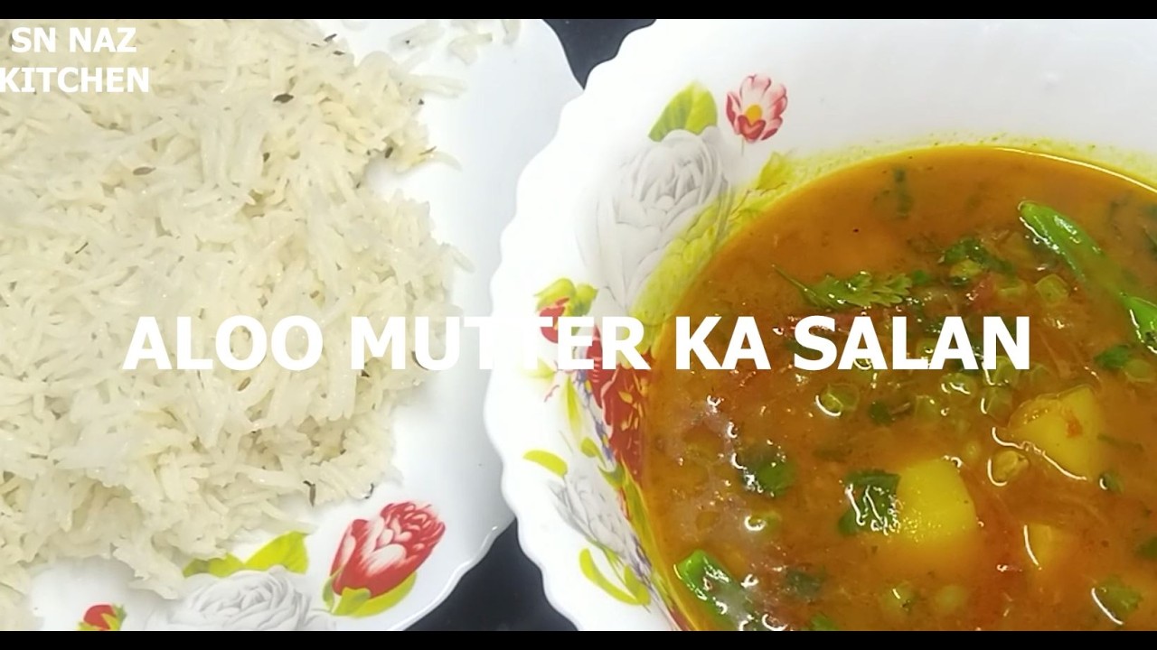 Aloo Mutter Ka Salan Recipe | Easy Aloo Matar Curry | Pakistani Vegetarian Curry | SN NAZ Kitchen
