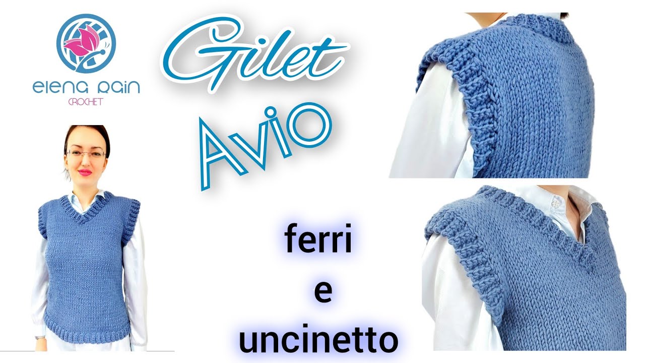 Tutorial Gilet Avio Unisex // Ferri e  uncinetto // knit and crochet