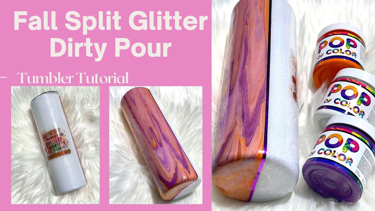 Fall Split | Glitter | Epoxy Tumbler Tutorial