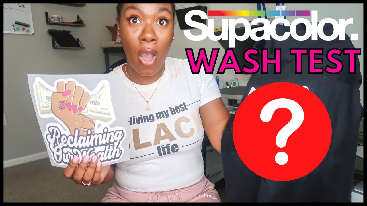 SUPACOLOR HEAT TRANSFER WASH TEST | Using SupaColors from Heat Transfer Warehouse | Defined By Alex