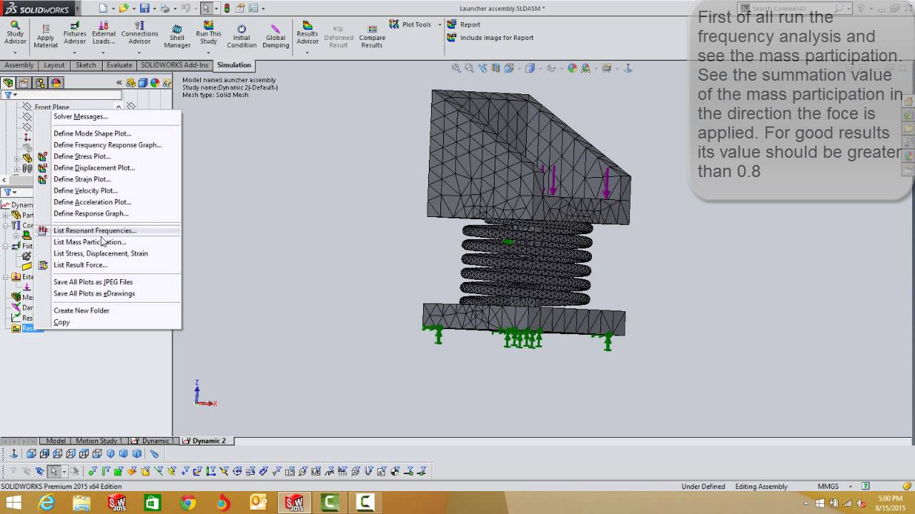 SolidWorks Simulation-Isolation Springs