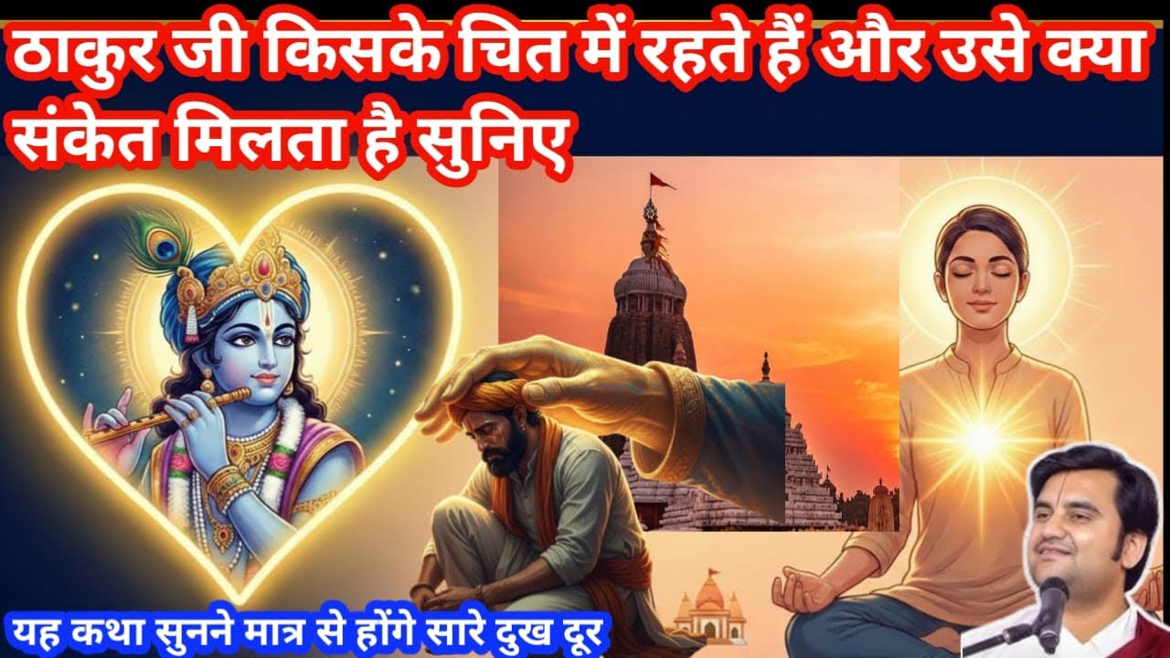ठाकुरजी किसके चित में रहते हैं और उसे क्या संकेत मिलता है #indreshji #live #premanandji#bhagwatkatha
