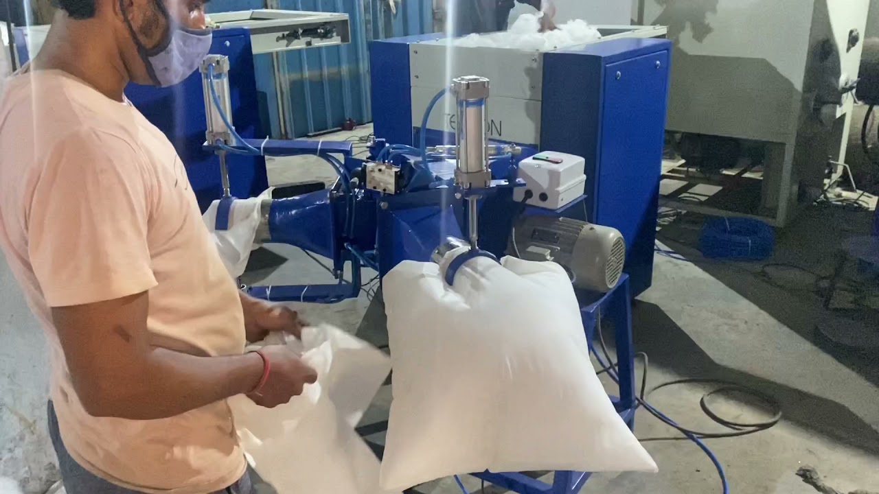 Polyester Fiber Filling Machine With Fiber Opener Machine (Compact size)