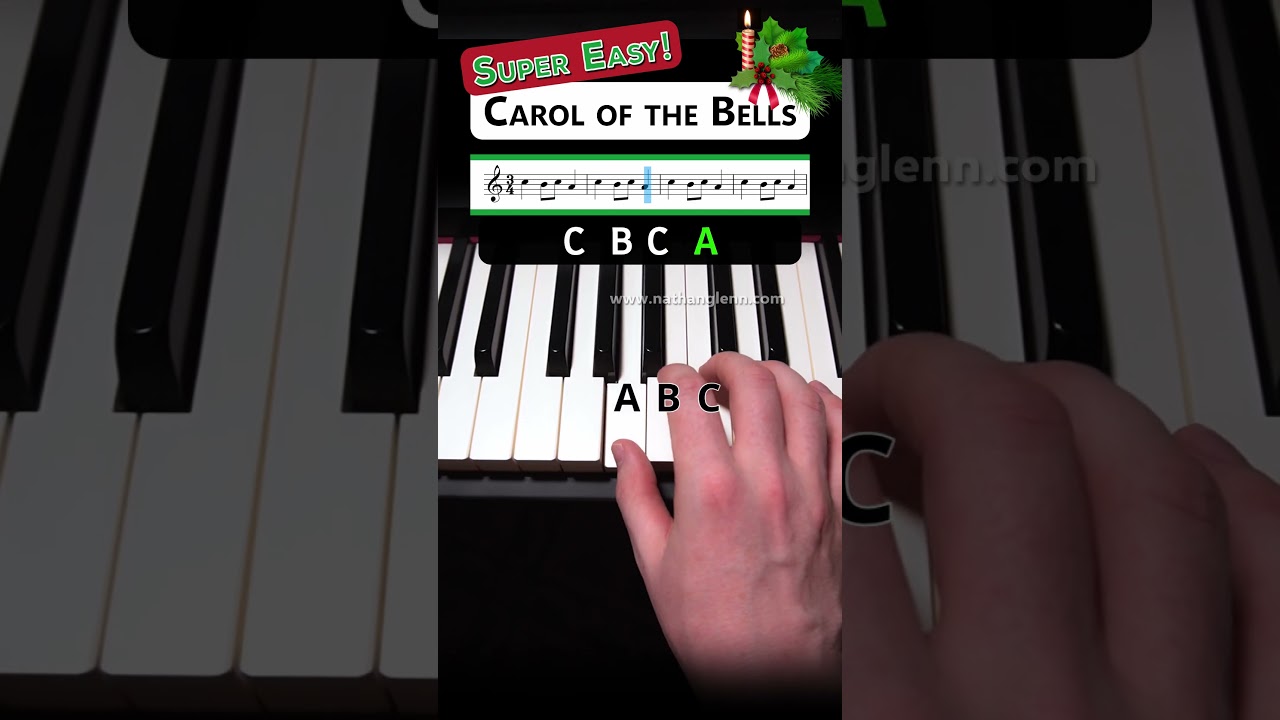 Carol of the Bells - anyone can play this! (Piano Tutorial) 🎄🎉🎹