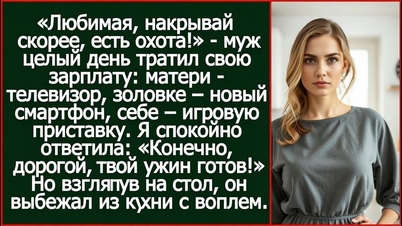 Муж целый день тратил зарплату на свою родню. а вечером заявил Либимая, накрывай скорее, есть охота!
