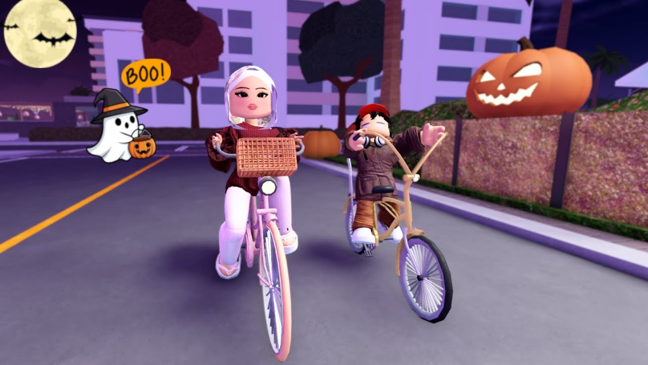 BERSEPEDA DI MALAM HALLOWEEN | 💖 Berry Avenue Roblox Indonesia