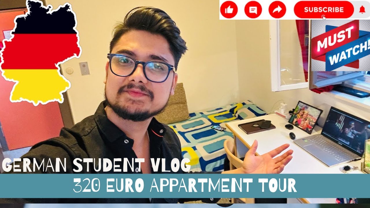 🤑MY 320€‎ PRIVATE STUDENT APPARTMENT , ACCOMMODATION IN GERMANY |SCAMS IN GERMANY| Vlog.STUDENT DORM
