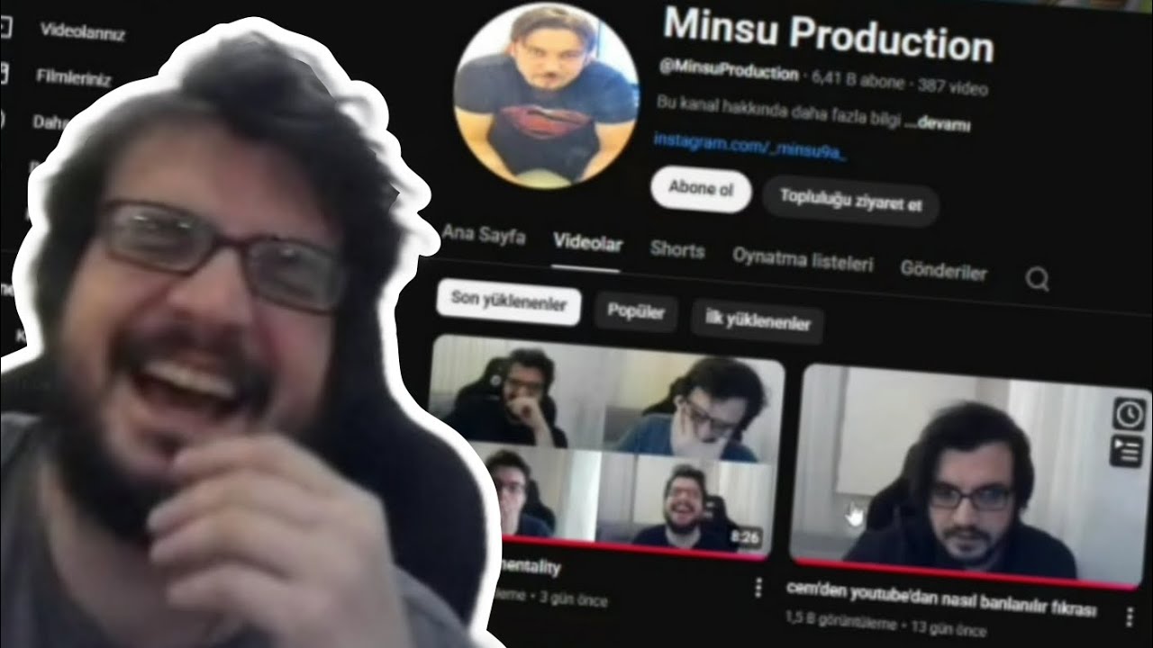 cem yayında editlerimi izliyor