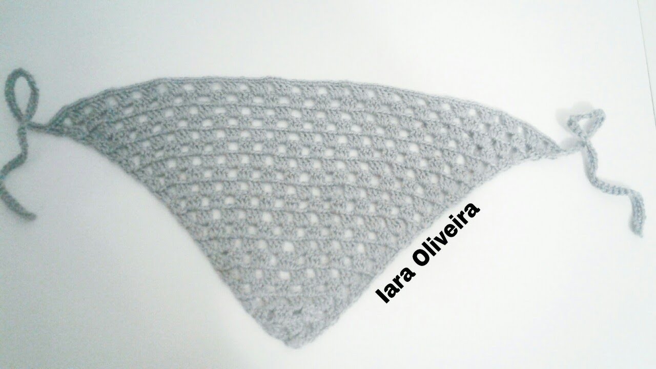 Lenço para cabelo de crochê