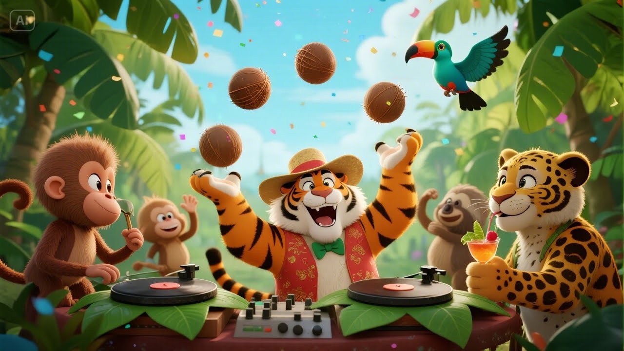 The Tiger Who Took a Taxi | Fun Animal Story Song for Kids | Toddler Rhyme with a Taxi Adventure