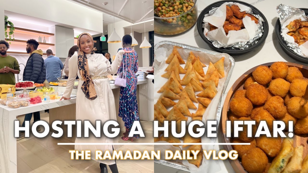 HOSTING A HUGE IFTAR POTLUCK! | The Ramadan Daily Vlog | Aysha Harun