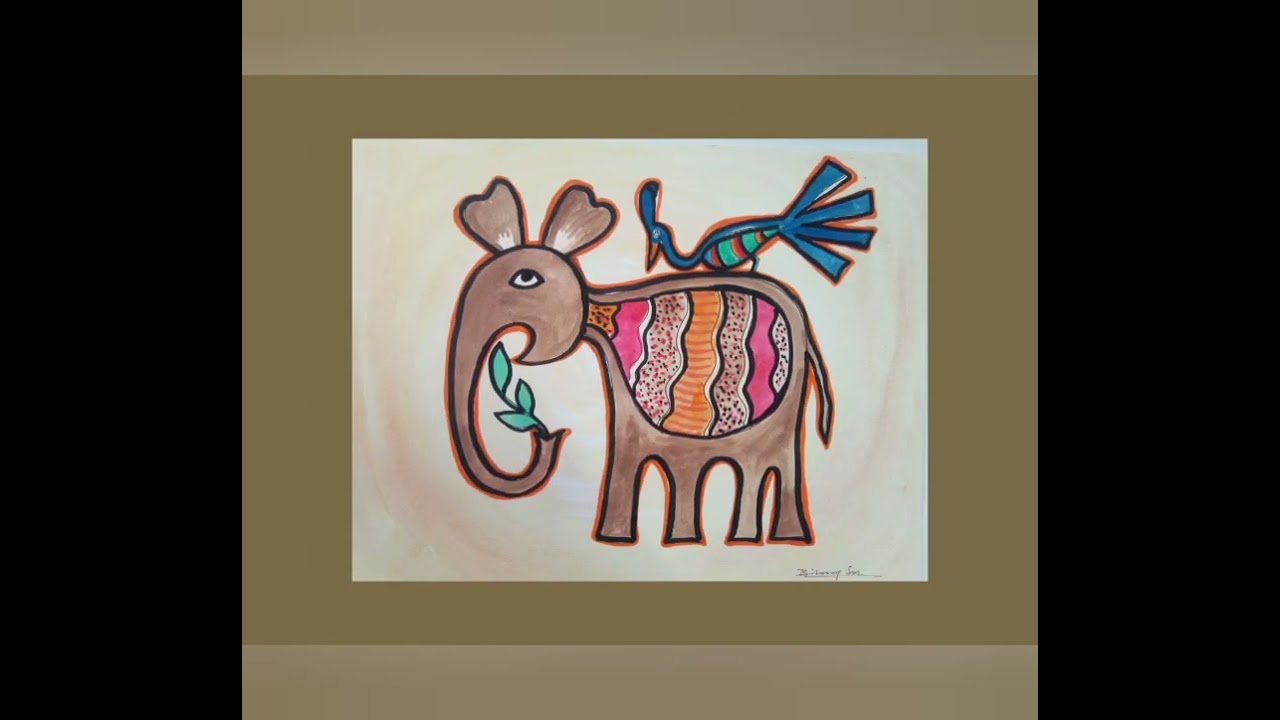 Sohrai paintings of Jharkhand. by Biswaroop Sur..