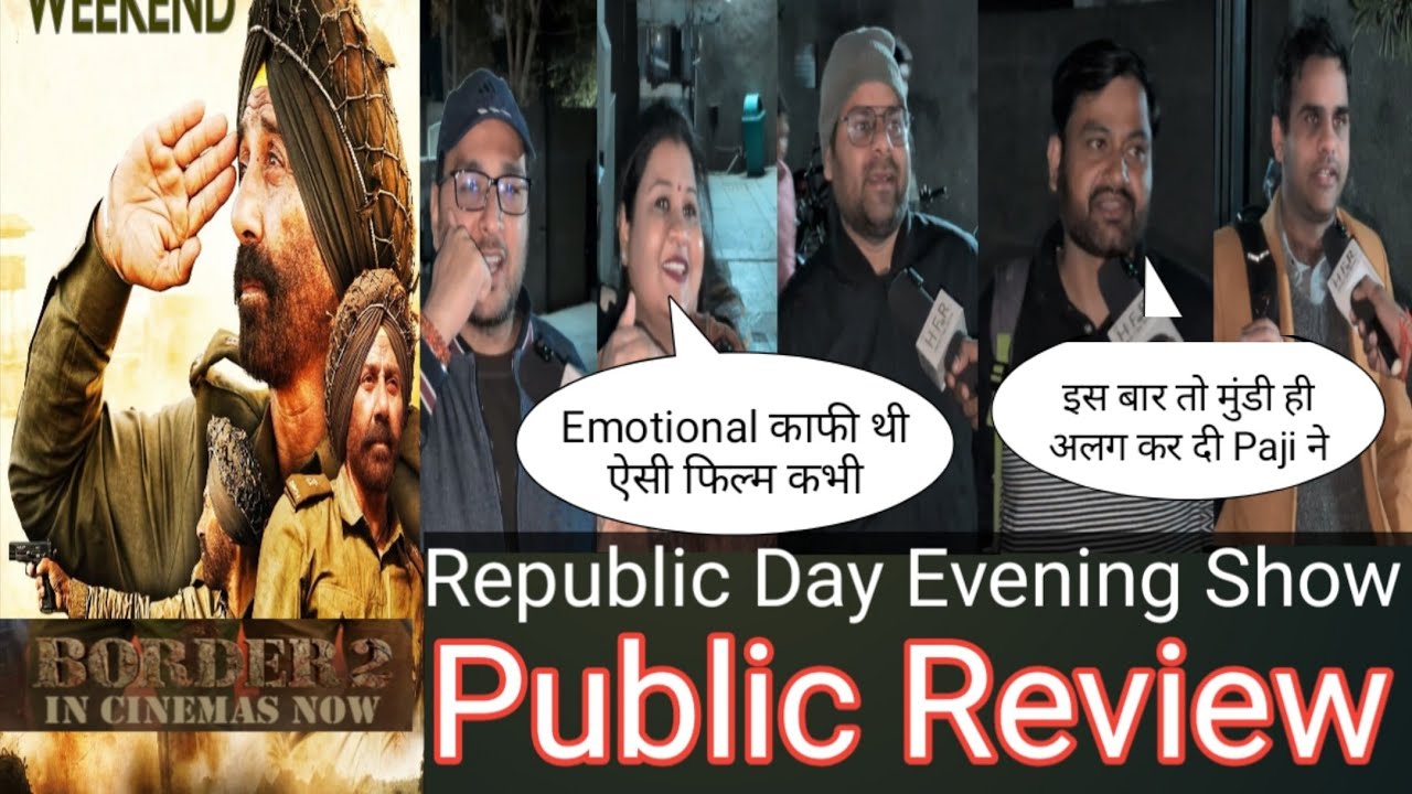 Border 2 Movie Public Review Republic Day Evening Show || Border 2 Public Reaction 4th Day || Sunny 