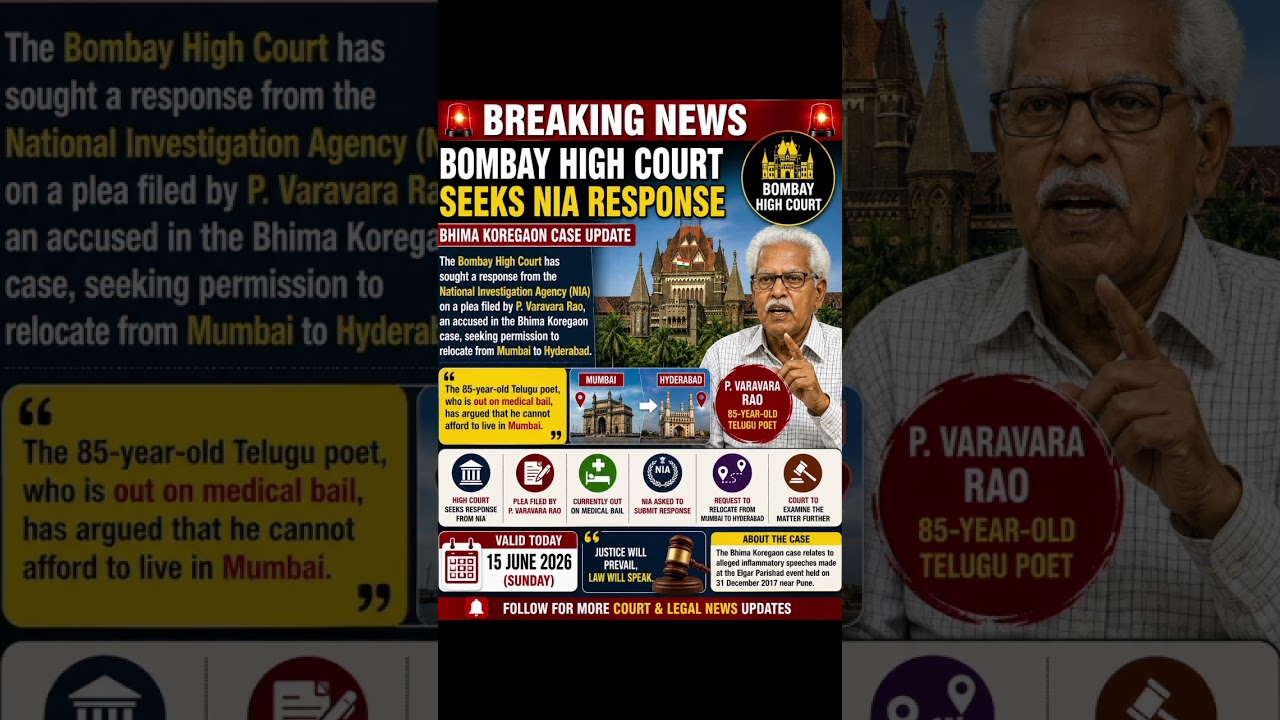 🚨 BREAKING NEWS | BHIMA KOREGAON CASE UPDATE #breakingnews CourtNews #LegalNews #IndiaNews