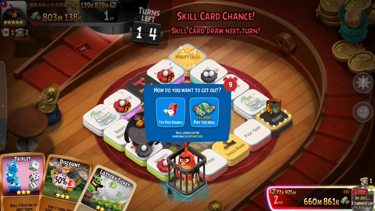 Angry Birds Dice Android/IOS Gameplay #3 : Playing against Bomb first time