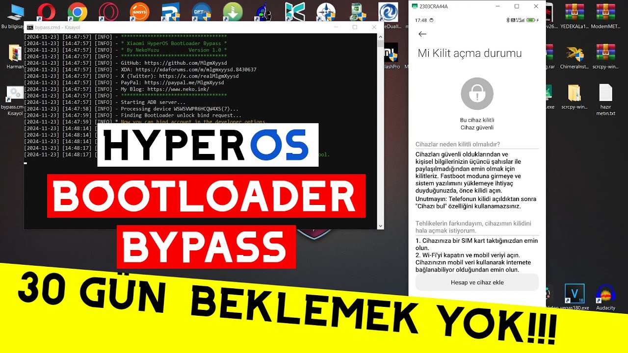 Xiaomi HyperOS Bootloader Bypass | Kilit Açma Sorunu ve Çözümü