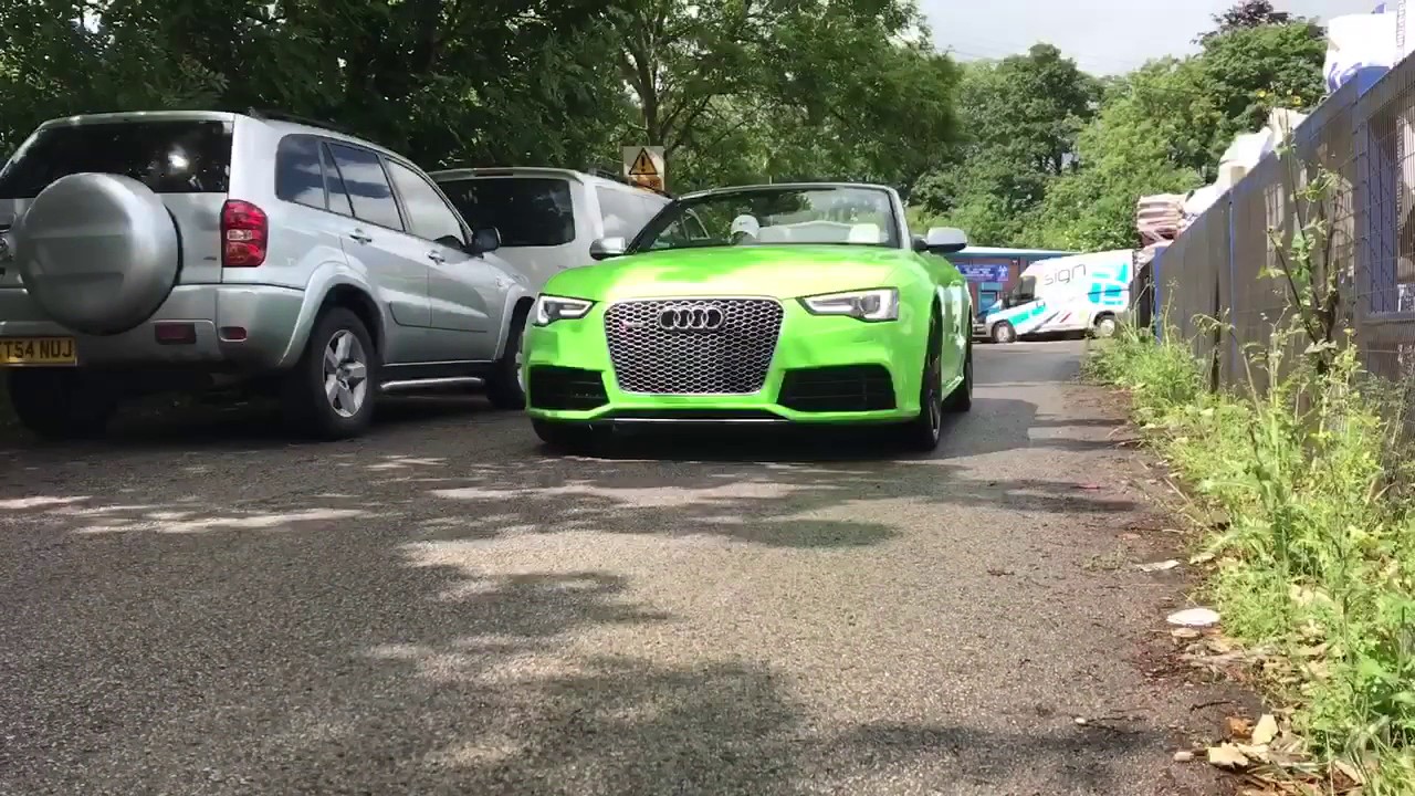 Audi RS5 full wrap in Hexis green RS3 RS4 RS6 A4 A5 A6 A7 S3 S4 S5 S6 front grill
