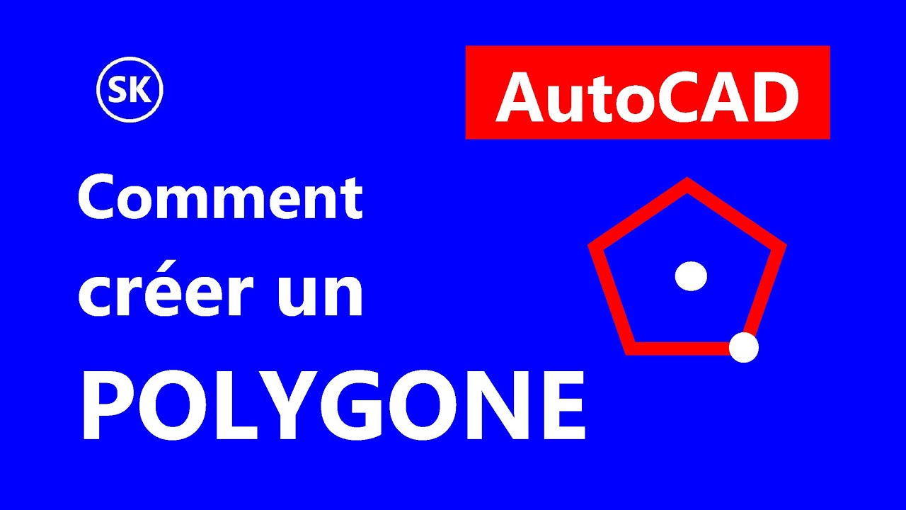 AutoCAD : Créer un POLYGONE régulier | Inscrit, Circonscrit autour d'un cercle, Option Côté