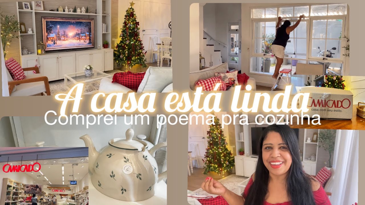 Comprinha na camicado, faxina de Natal, e a casa decida para o Natal 