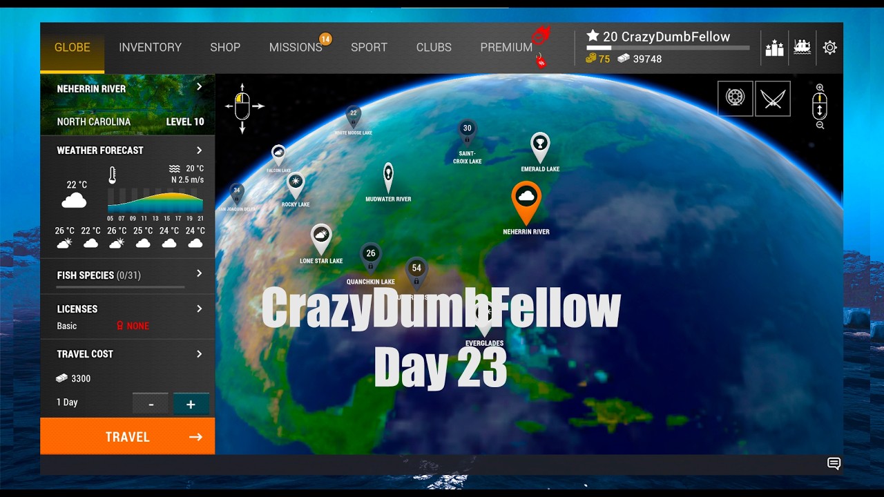 CrazyDumbFellow Day 23 Experience Mode Need Level 34 Corn & Peas Fishing Planet From The Beginning