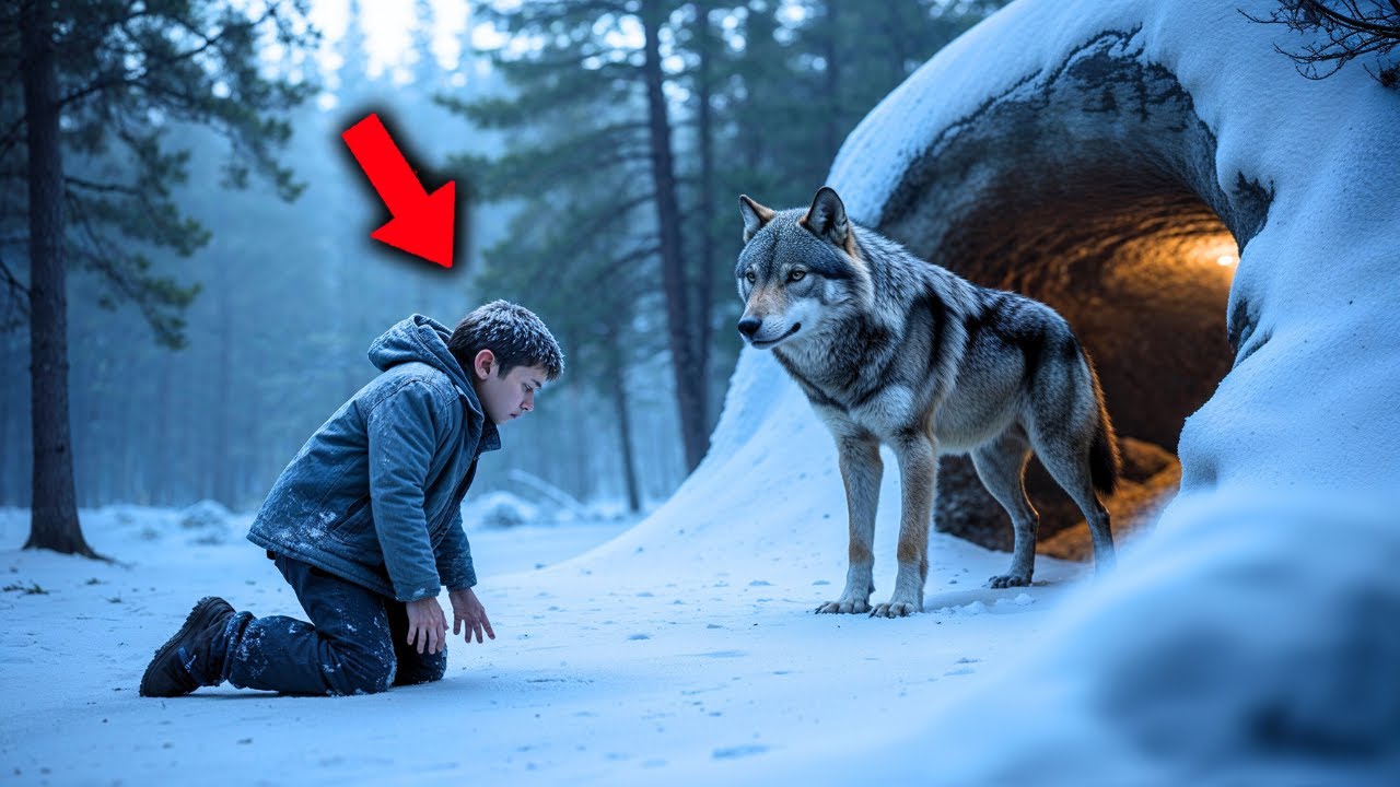 Uma Criança Congelada Pede Ao Lobo Para Entrar Na Toca... O Que Acontece Depois É Chocante