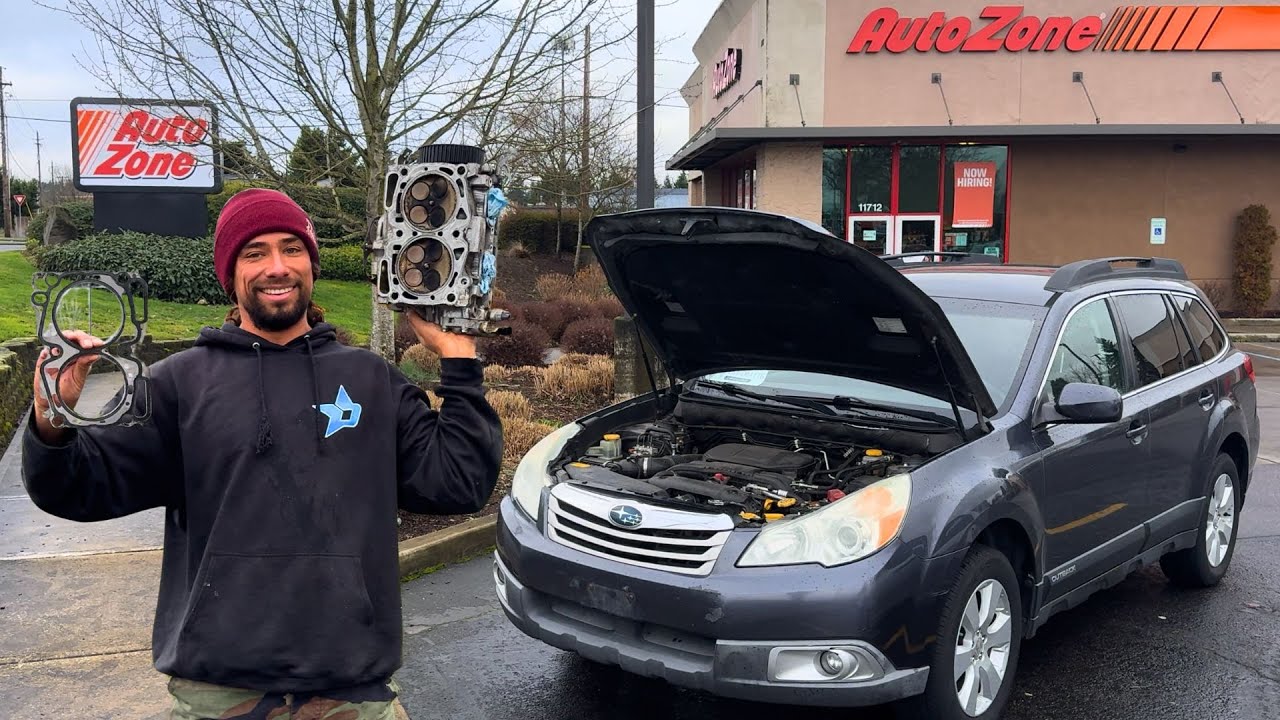 Я поменял прокладки головки блока цилиндров на своей Subaru на парковке AutoZones.