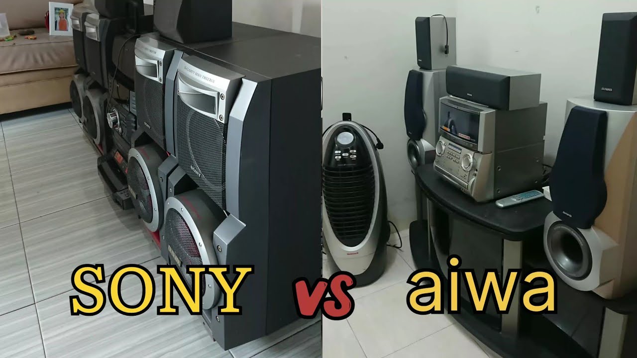 sony xgv10av vs aiwa xh ag1000 bass test