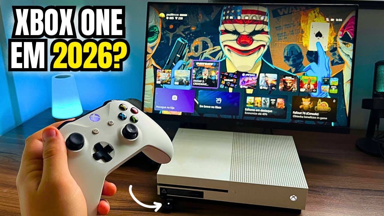 JOGANDO NO XBOX ONE S EM 2026! (ainda vale a pena?)