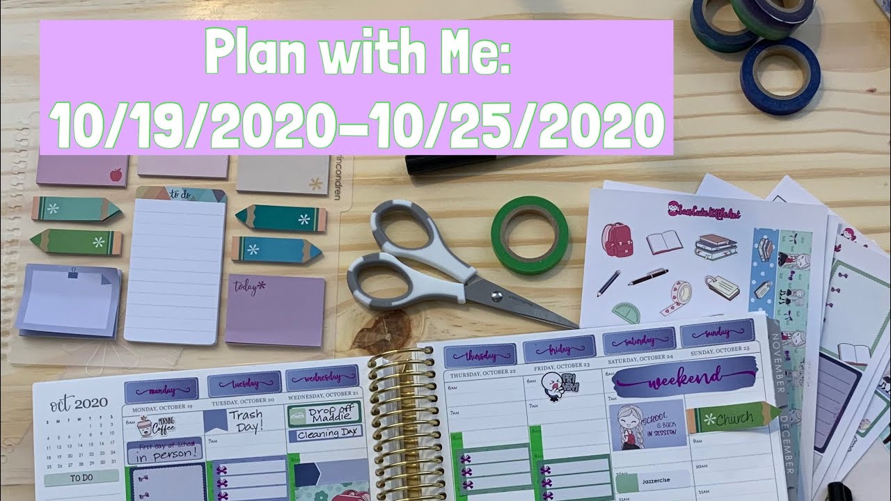 Plan with Me 10/19/20-10/25/20