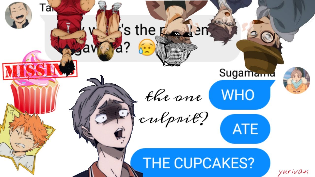 Haikyuu texts - who ate Sugawara's cupcakes? (1/2)