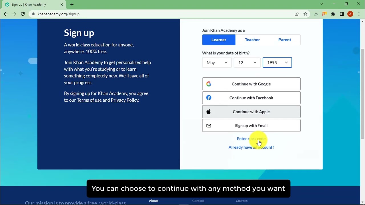 How To Create Khan Academy Account | Khan Academy Sign Up