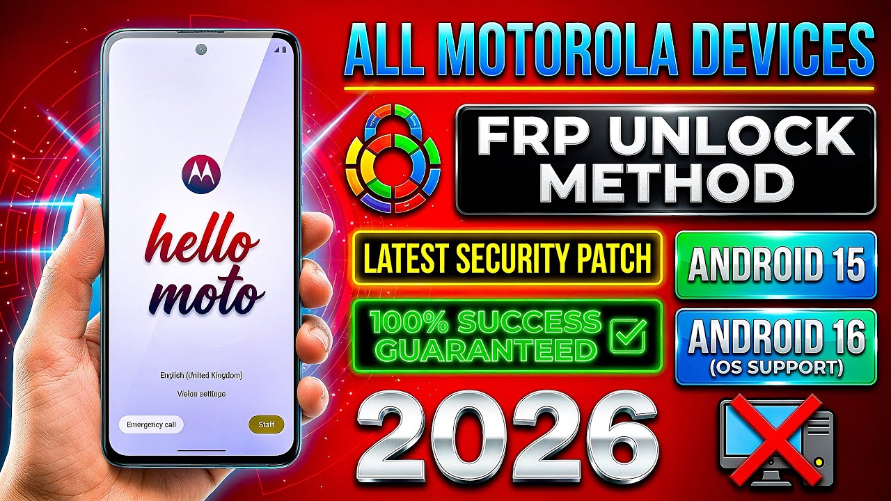 Motorola FRP Bypass Android 14, 15 & 16 (2026) | Remove Google Account All Models No PC