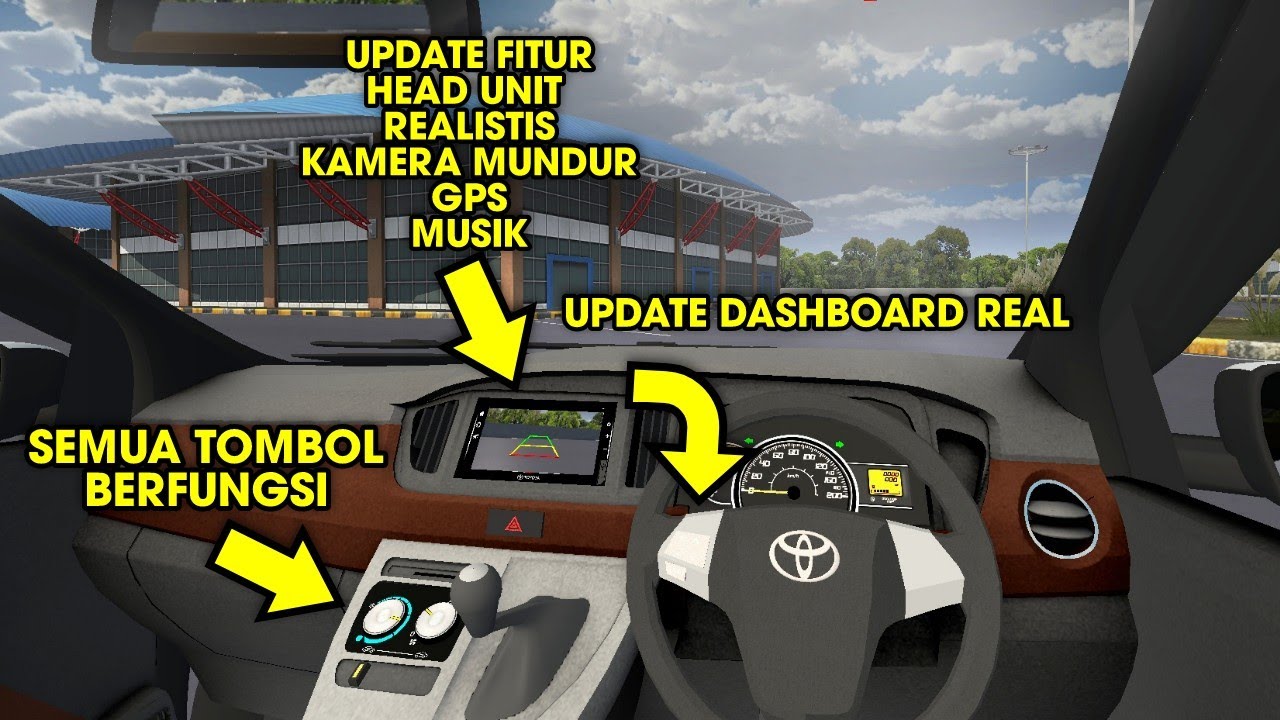 Ada Sensor Parkir dan Kamera Mundurnya !! Update Fitur Head Unit Realistis Mod BUSSID